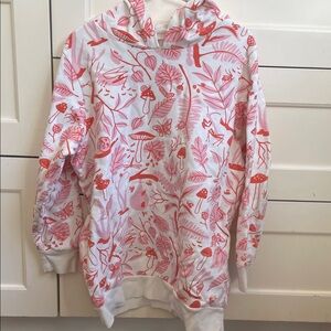 Winter Water Factory Kids' Pink and White Nature Print Hoodie